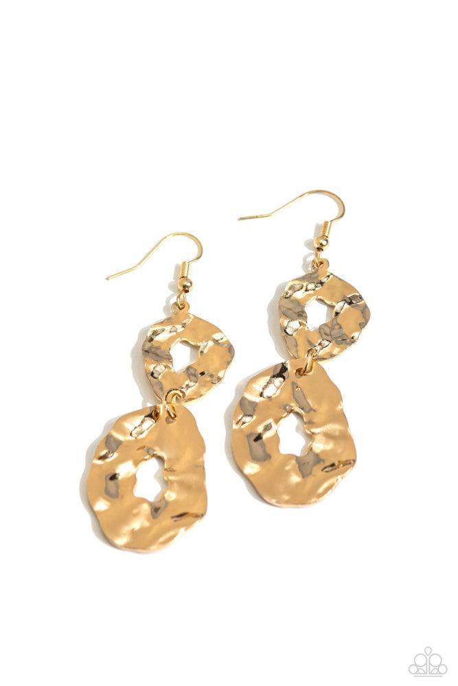 Gallery Gravitas Gold Earrings - Paparazzi Accessories