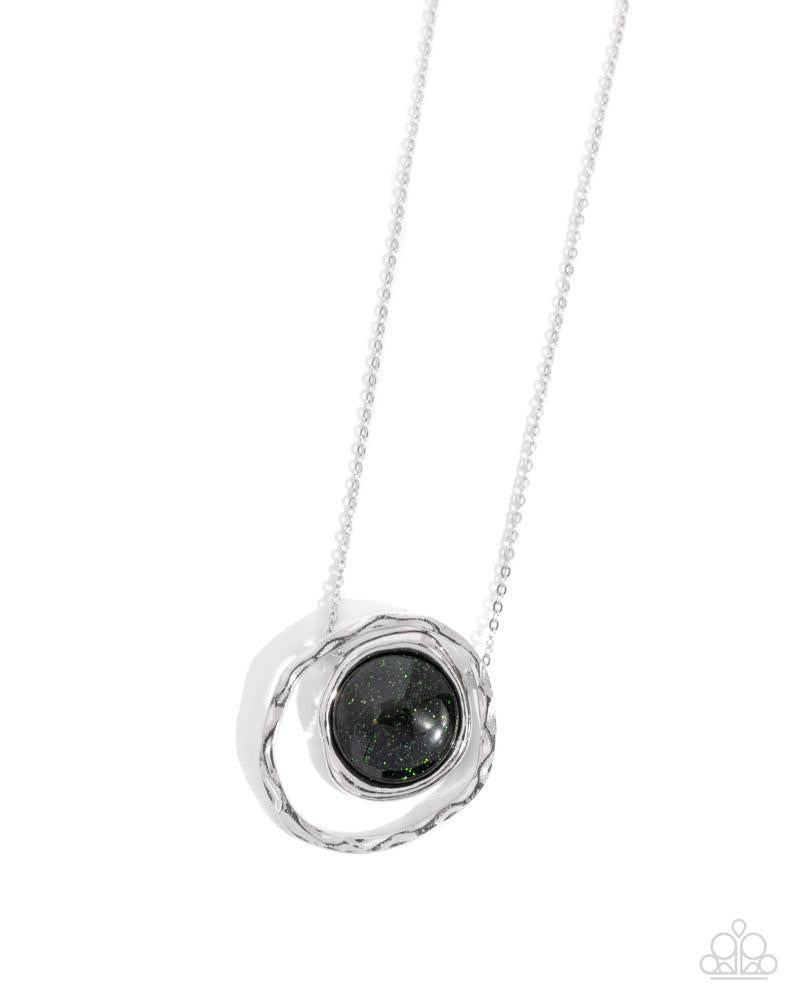Gentle Glitter Green Necklace - Paparazzi Accessories