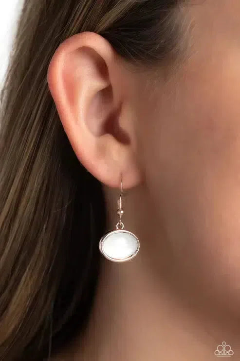Geometric Glow Rose Gold Necklace - Paparazzi Accessories - free matching earrings -CarasShop.com - Paparazzi Jewelry by Cara Jewels