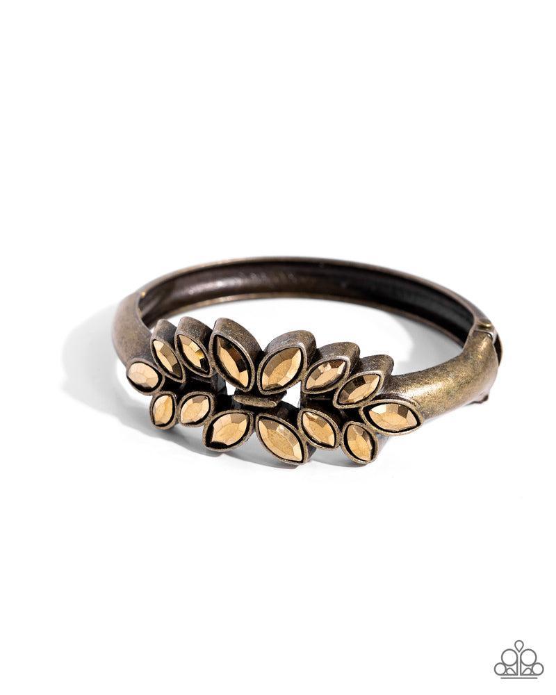 Glamorously Garnished Brass Bracelet - Paparazzi Accessories
