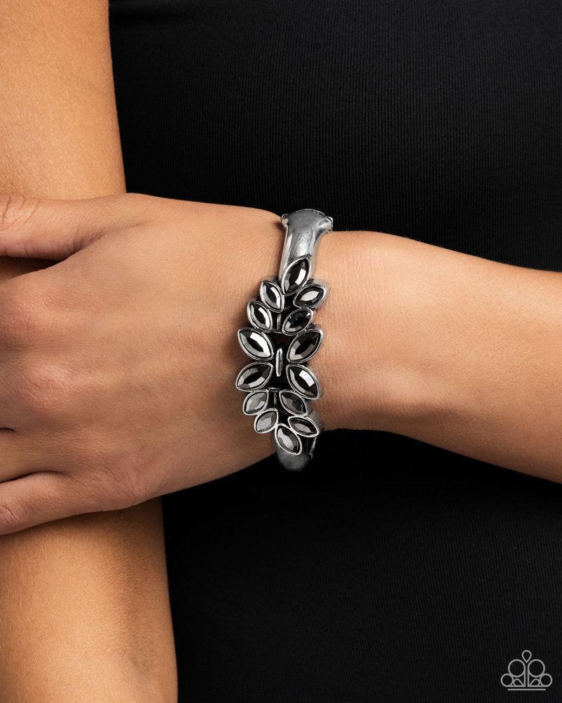 Glamorously Garnished Silver Bracelet - Paparazzi Accessories