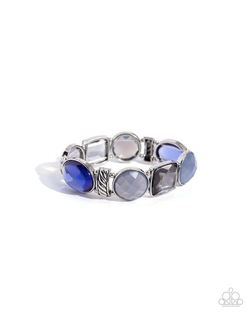 Glassy Generosity Blue Bracelet - Paparazzi Accessories