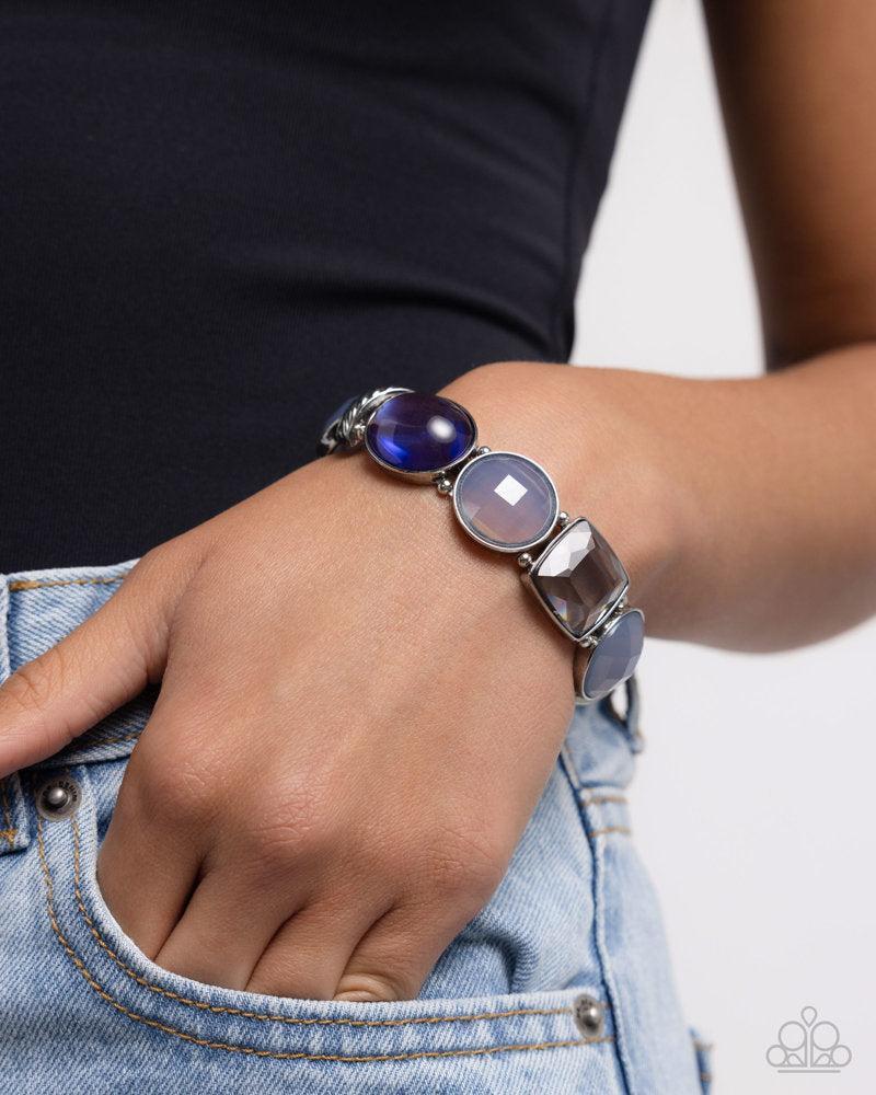 Glassy Generosity Blue Bracelet - Paparazzi Accessories