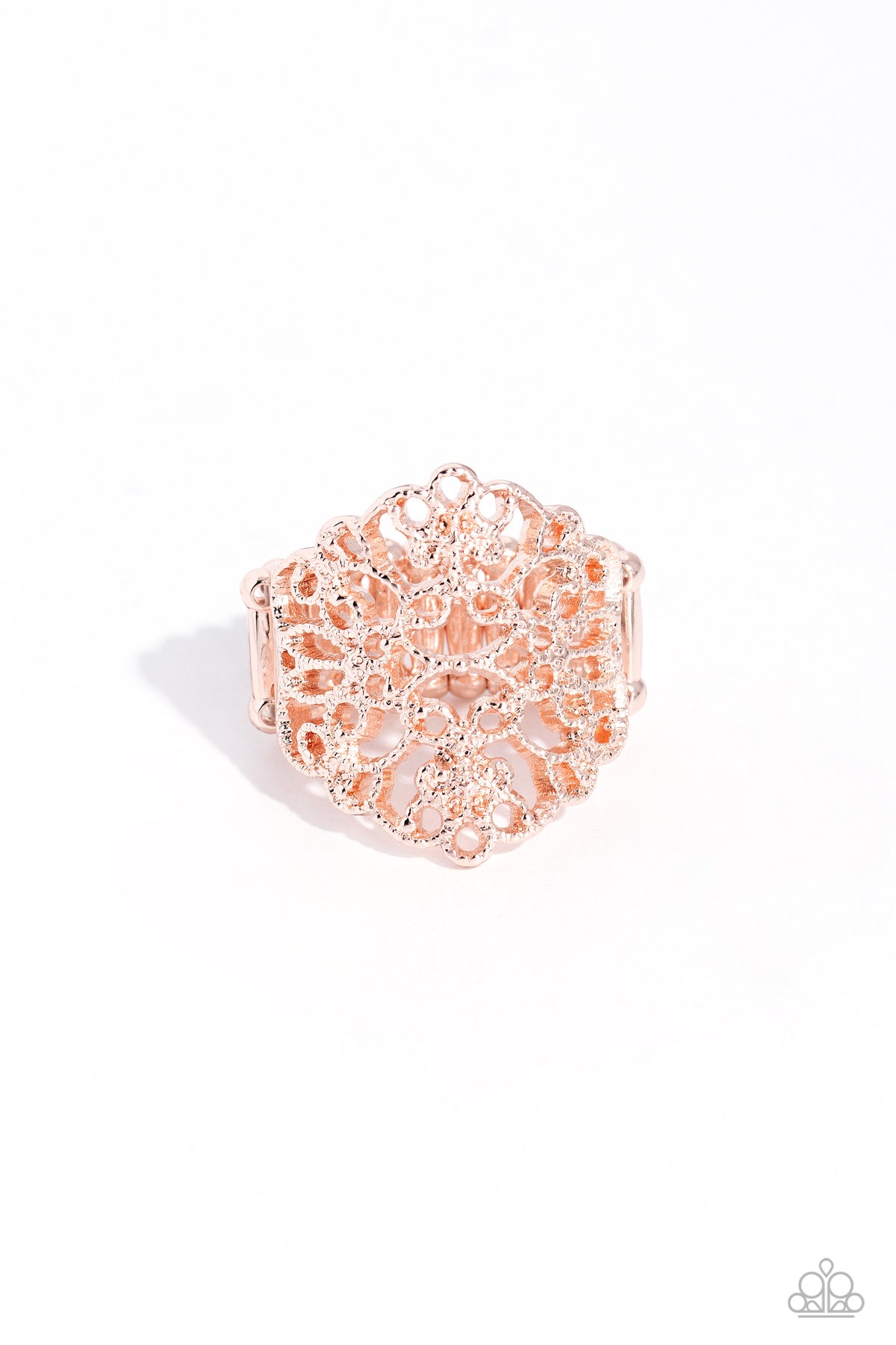 Glistening Gentry Rose Gold Ring - Paparazzi Accessories