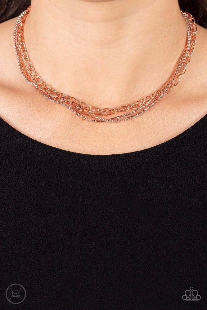 Glitter and Gossip Copper Necklace - Paparazzi Accessories