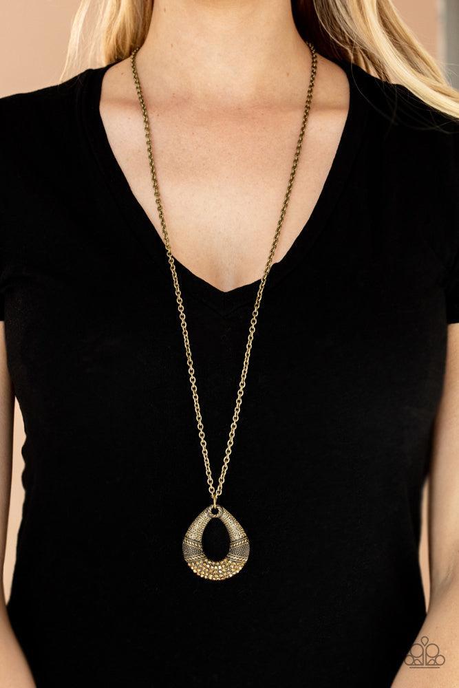 Glitz and Grind Brass Necklace - Paparazzi Accessories