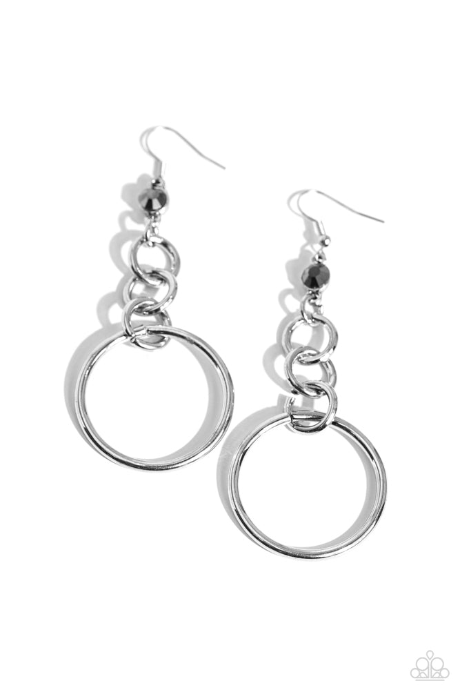 Glitzy Gesture Silver Earrings - Paparazzi Accessories