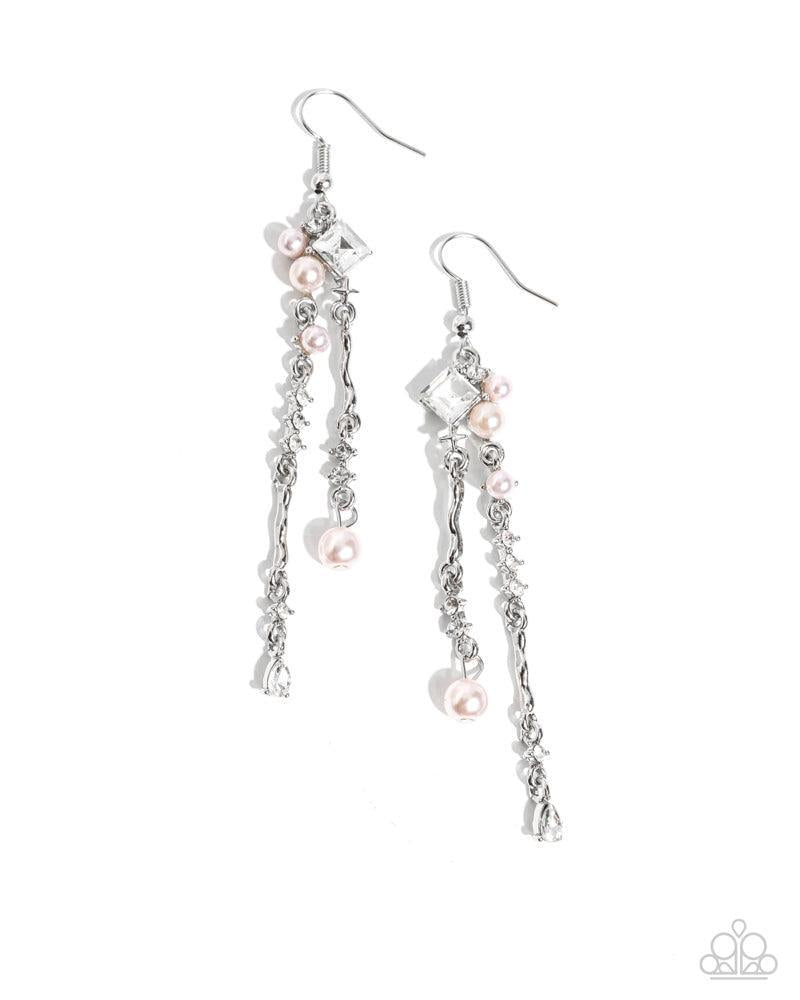 Glowing Gamut Pink Earrings - Paparazzi Accessories