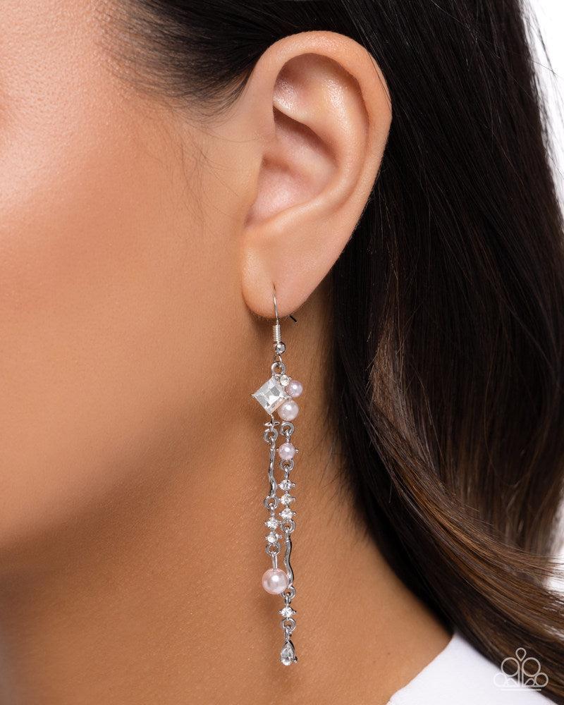 Glowing Gamut Pink Earrings - Paparazzi Accessories