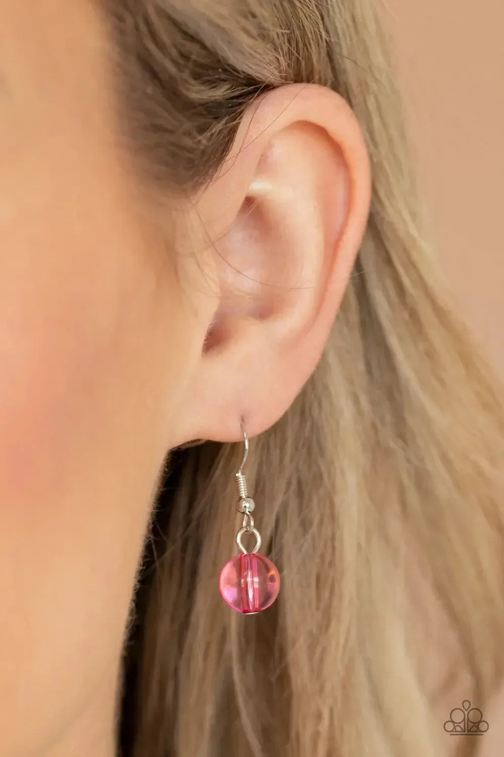 Gossip Glam Pink Necklace - Paparazzi Accessories - free matching earrings - CarasShop.com - Paparazzi Jewelry by Cara Jewels