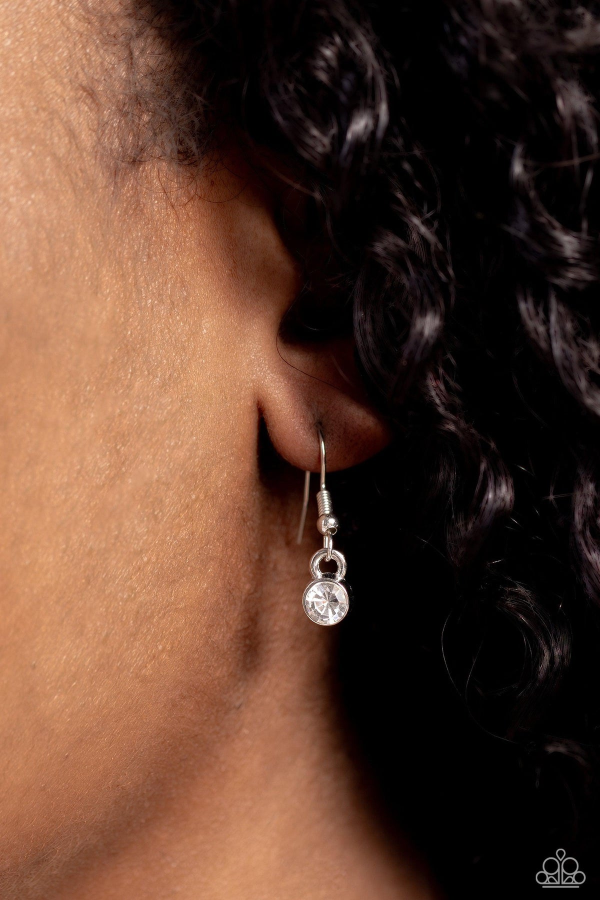 Gracefully Glamorous Blue Rhinestone Necklace - Paparazzi Accessories - free matching earrings -CarasShop.com - Paparazzi Jewelry by Cara Jewels