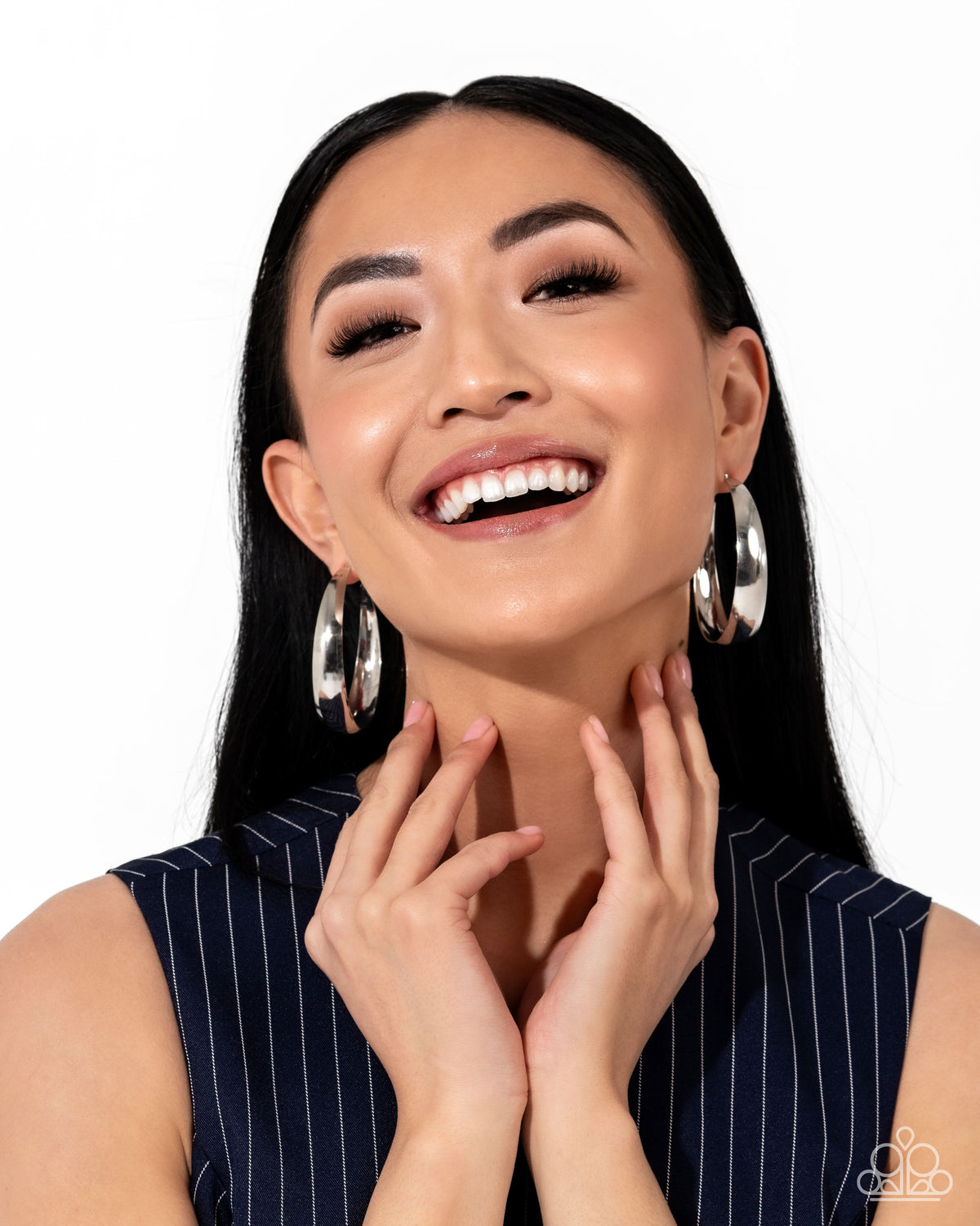 Gravity Generosity Silver Hoop Earrings - Paparazzi Accessories