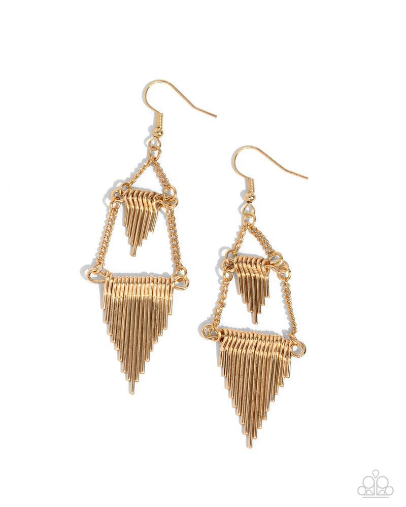 Greco Grotto Gold Earrings - Paparazzi Accessories