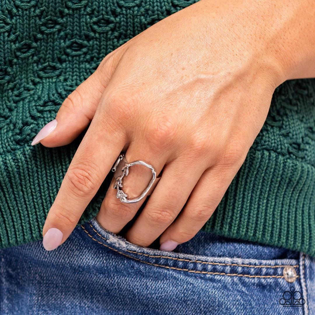 Greek Garden Silver Ring - Paparazzi Accessories