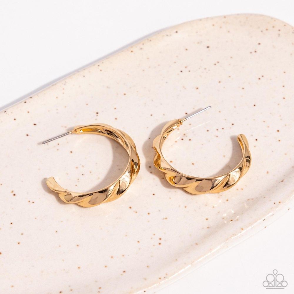 HOOP it Up  Gold Earrings - Paparazzi Accessories
