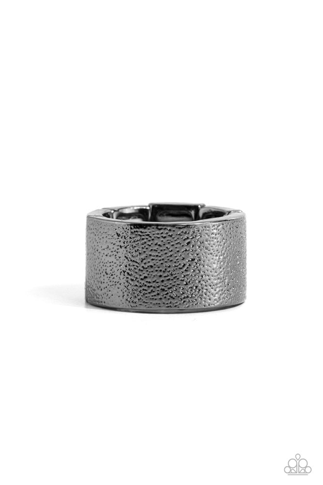 Hammer Fist Gunmetal Black Men's Ring - Paparazzi Accessories