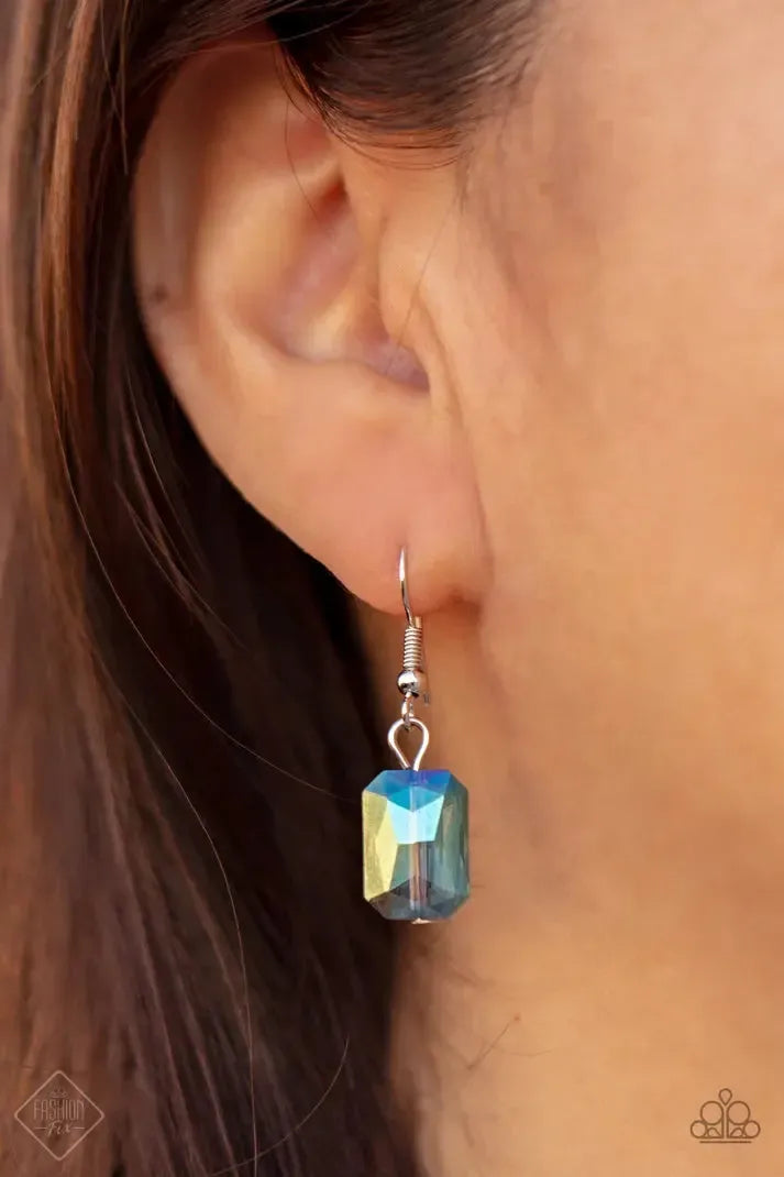 Heard it On the HEIR Waves Blue Necklace - Paparazzi Accessories - free matching earrings -CarasShop.com - Paparazzi Jewelry by Cara Jewels