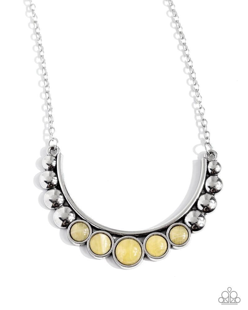 Horseshoe Bend Yellow Necklace - Paparazzi Accessories