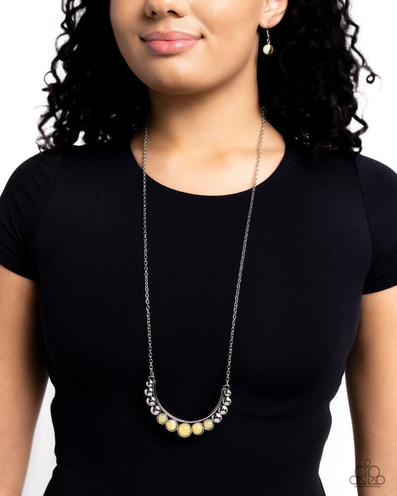 Horseshoe Bend Yellow Necklace - Paparazzi Accessories