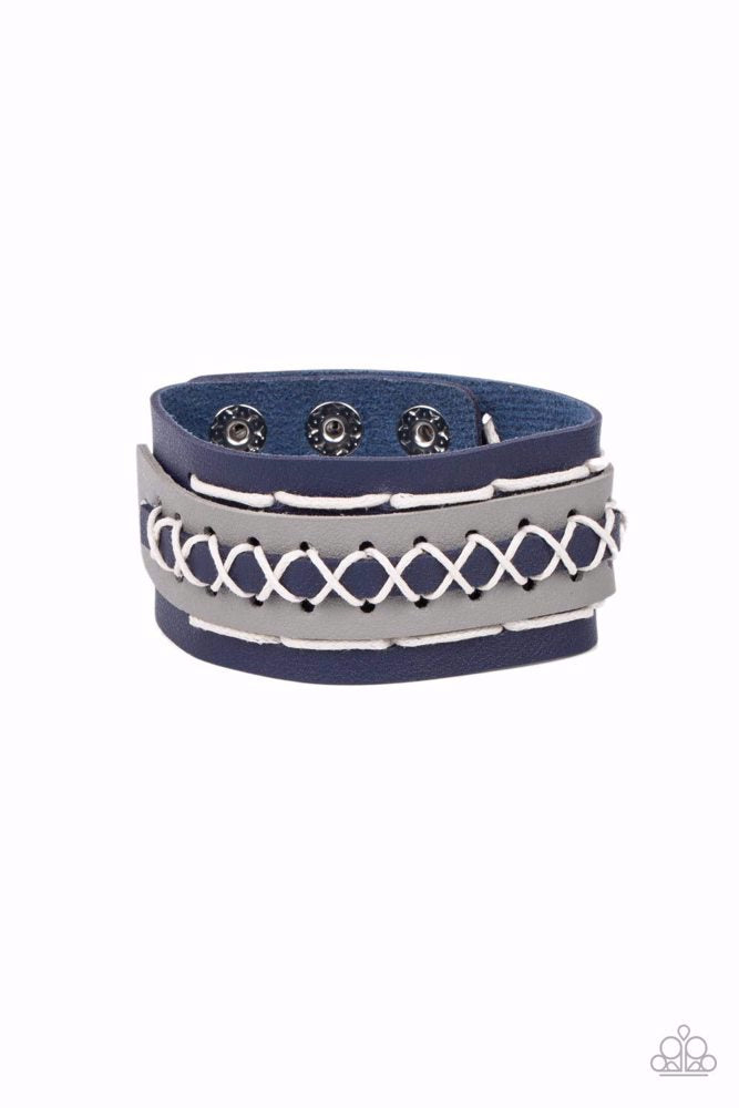 Horsing Around Men's Blue Bracelet - Paparazzi Accessories