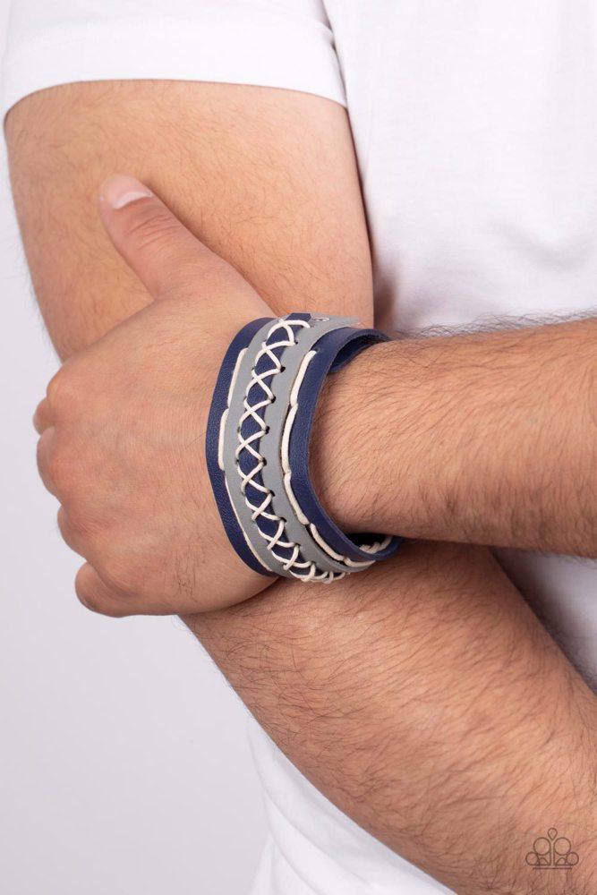Horsing Around Men's Blue Bracelet - Paparazzi Accessories