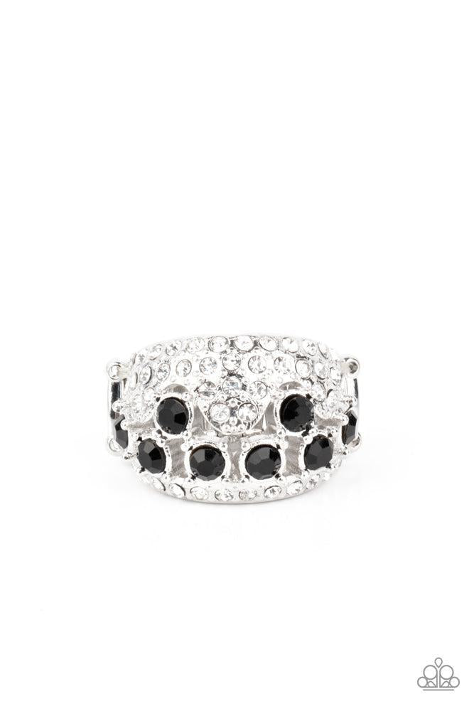 Imperial Incandescence Black Ring - Paparazzi Accessories