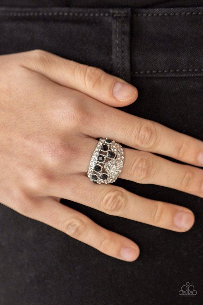 Imperial Incandescence Black Ring - Paparazzi Accessories