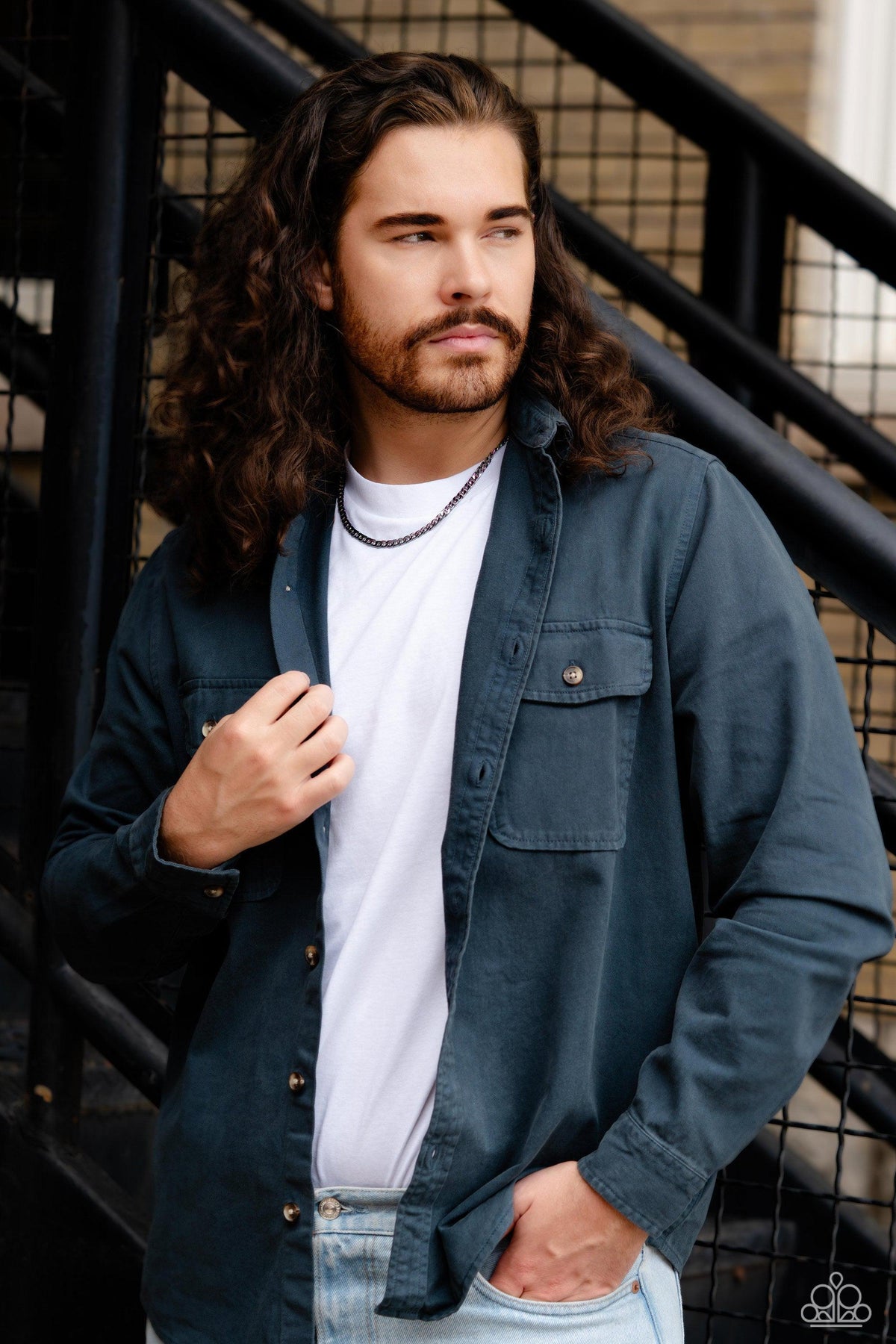 Industrial Identification Multi Oil Spill Urban Chain Necklace - Paparazzi Accessories - free matching earrings -CarasShop.com - Paparazzi Jewelry by Cara Jewels