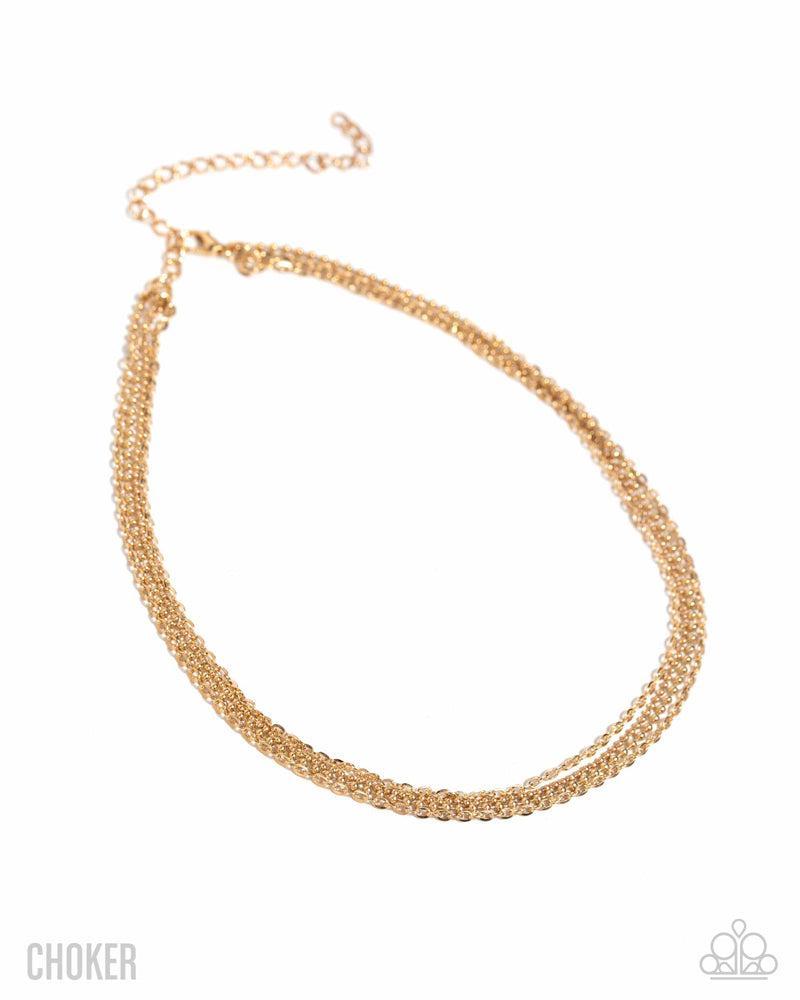 Industrial Independence Gold Necklace - Paparazzi Accessories