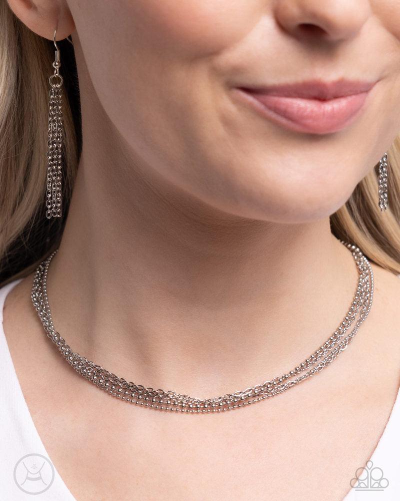 Industrial Independence Silver Necklace - Paparazzi Accessories