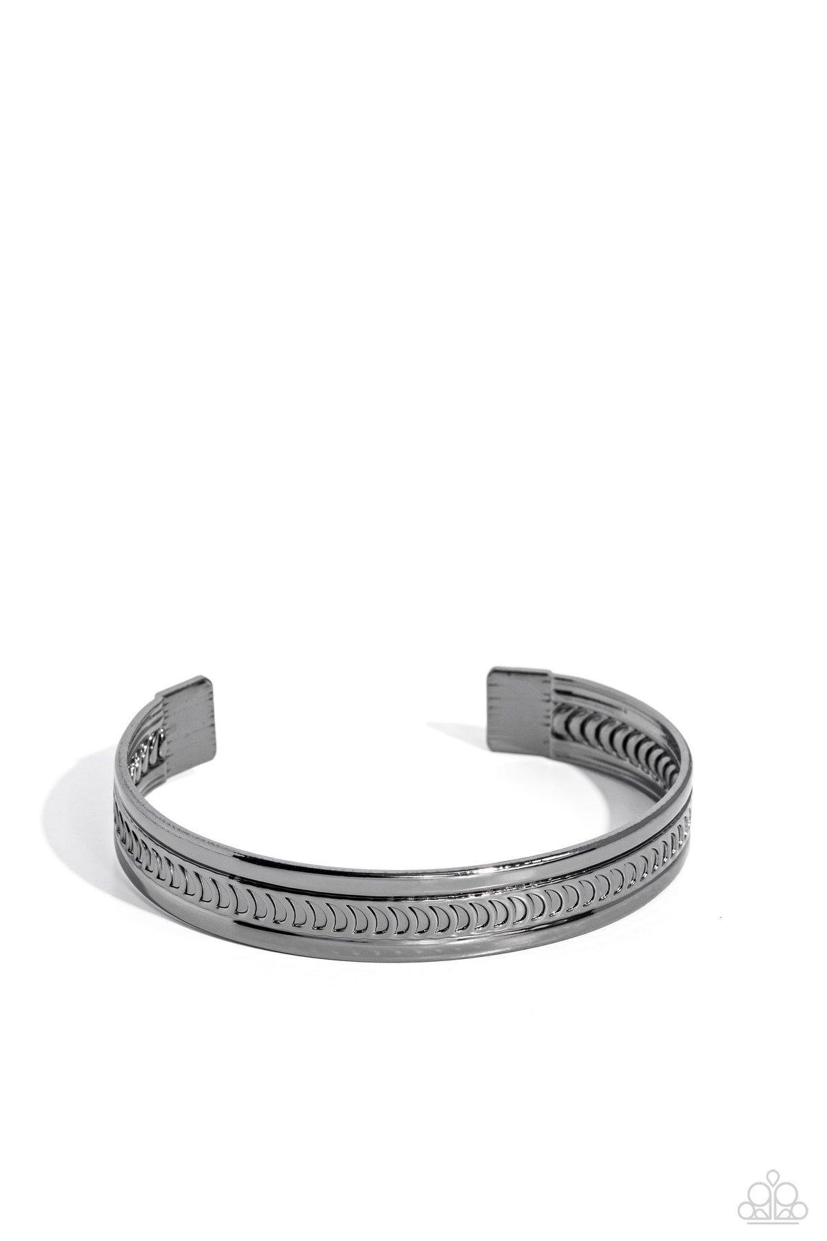 Industrial Quest Men's Gunmetal Black Cuff Bracelet - Paparazzi Accessories