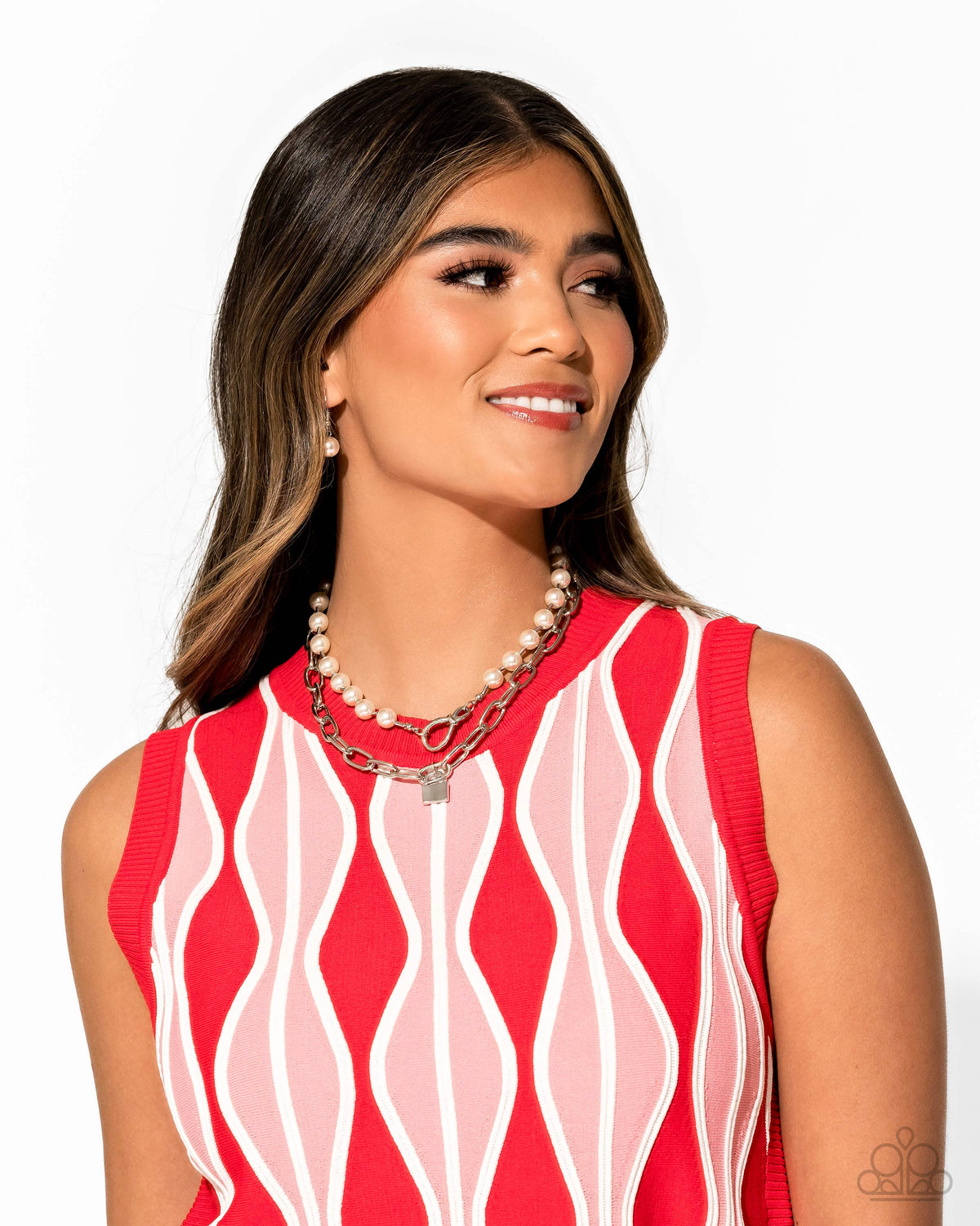 Infinite Industry White Pearl & Silver Chain Necklace - Paparazzi Accessories