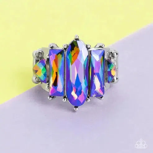 Iridescently Interstellar Multi Ring - Paparazzi Accessories- CarasShop.com - Paparazzi Jewelry by Cara Jewels