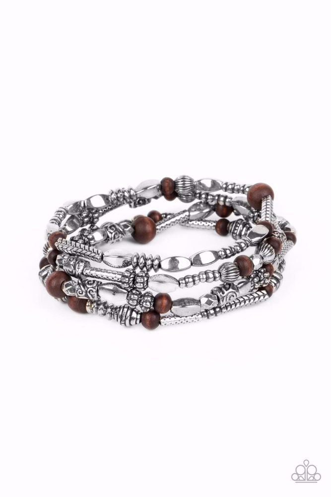 Jungle Jubilee Brown Bracelet - Paparazzi Accessories