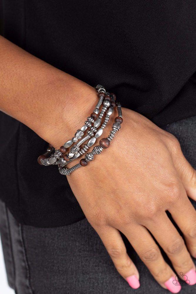 Jungle Jubilee Brown Bracelet - Paparazzi Accessories
