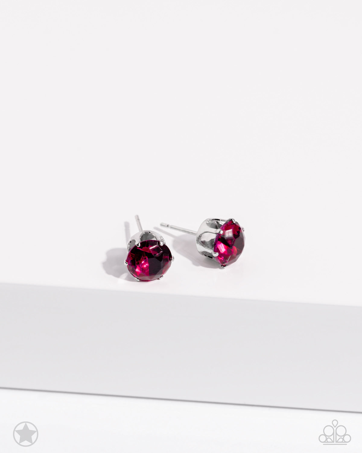 Just In TIMELESS Pink Rhinestone Post Earrings - Paparazzi Accessories- CarasShop.com - Paparazzi Jewelry by Cara Jewels