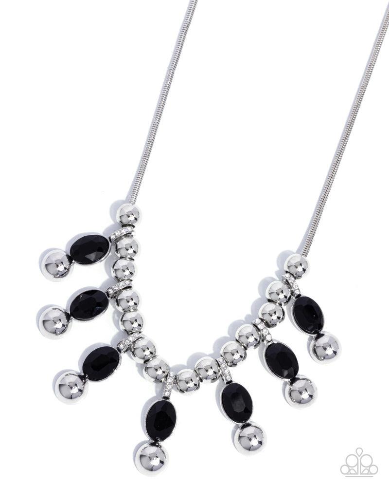 Just A Habit Black & Silver Necklace - Paparazzi Accessories