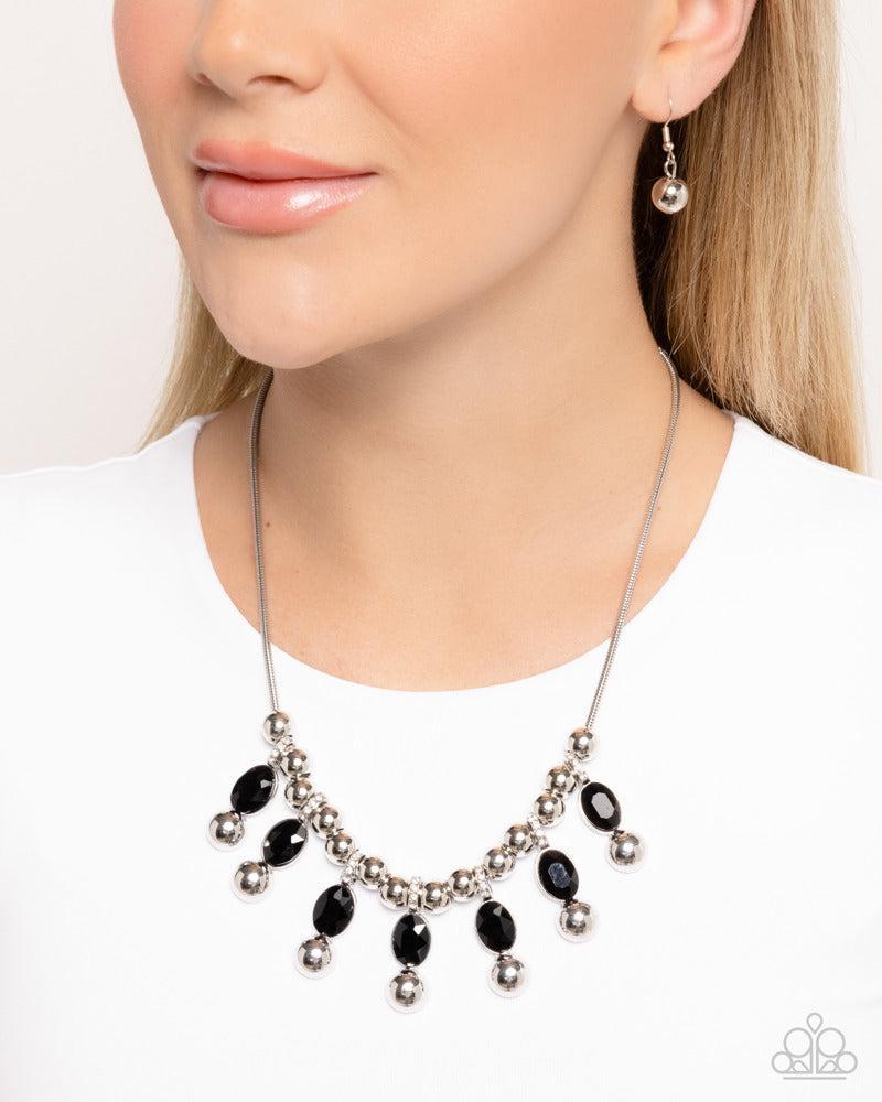 Just A Habit Black & Silver Necklace - Paparazzi Accessories