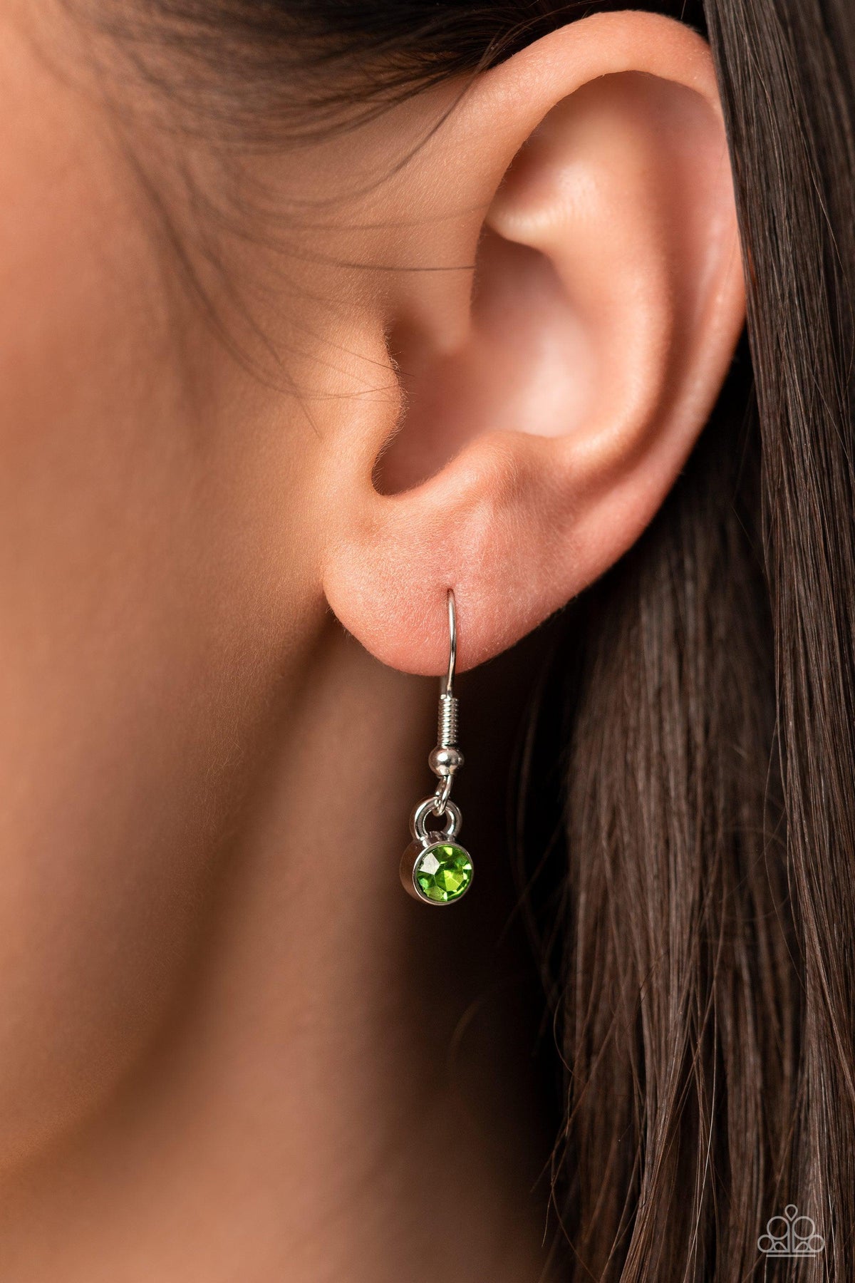 Kaleidoscope Charm Multi Rhinestone Necklace - Paparazzi Accessories - free matching earrings -CarasShop.com - Paparazzi Jewelry by Cara Jewels