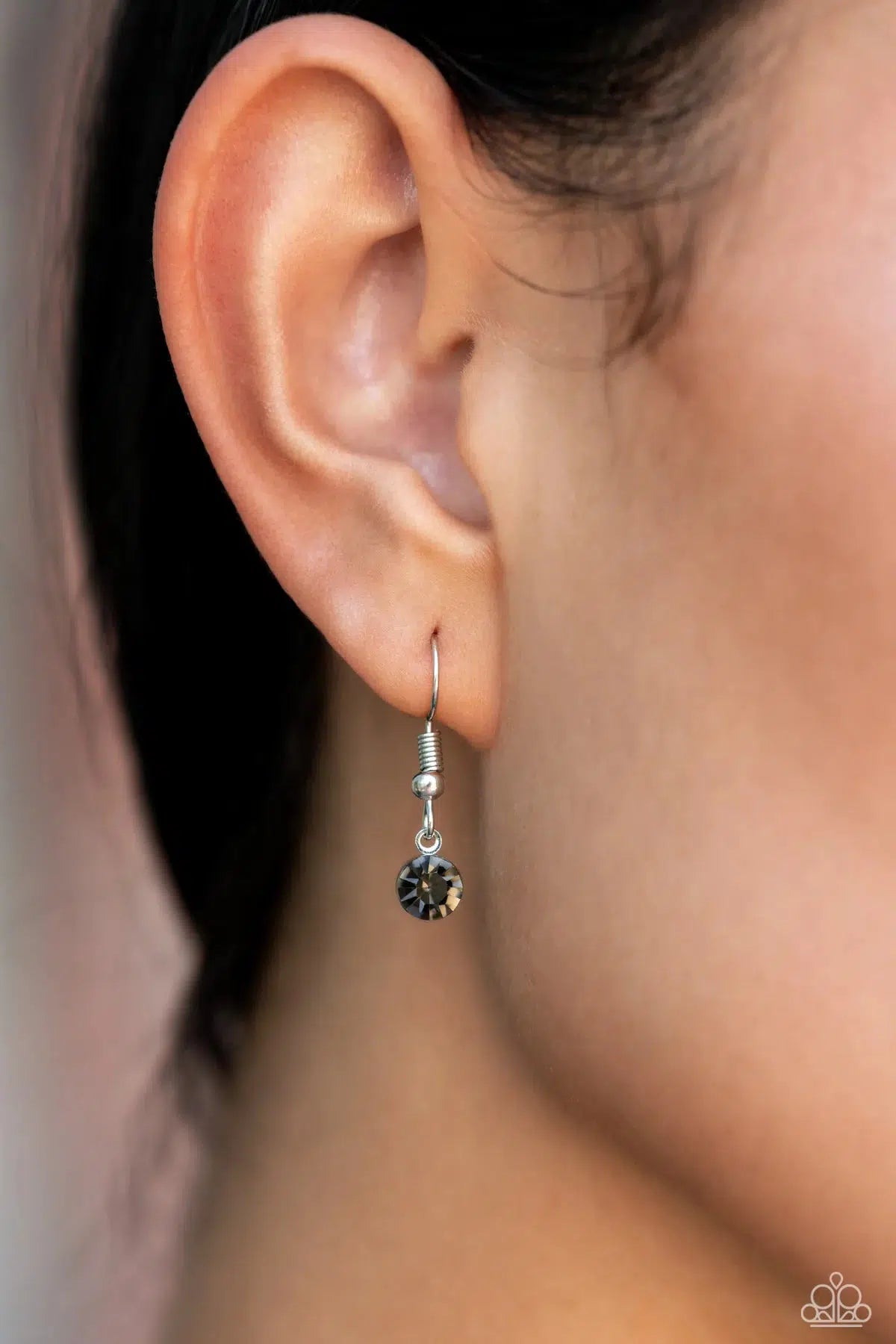 LOCK and Roll Silver Necklace - Paparazzi Accessories - free matching earrings -CarasShop.com - Paparazzi Jewelry by Cara Jewels