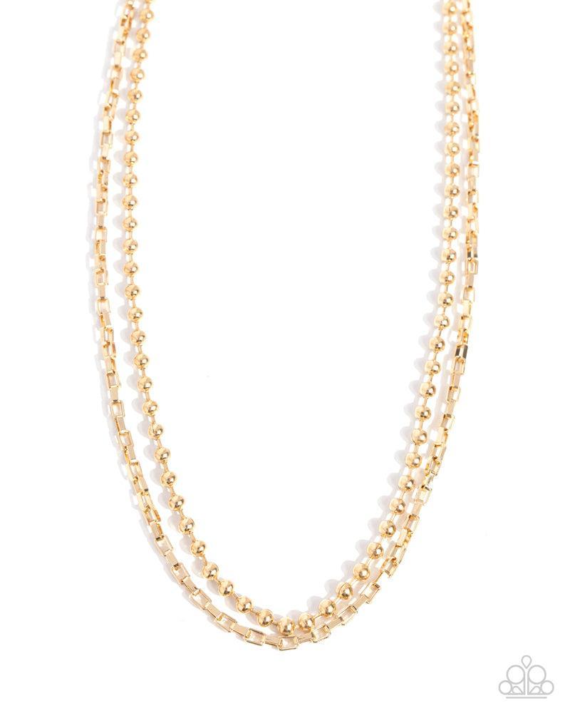Laidback Layers Gold Necklace - Paparazzi Accessories