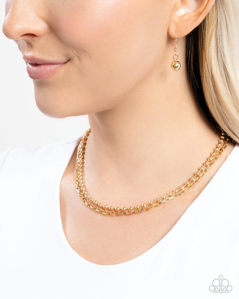 Laidback Layers Gold Necklace - Paparazzi Accessories