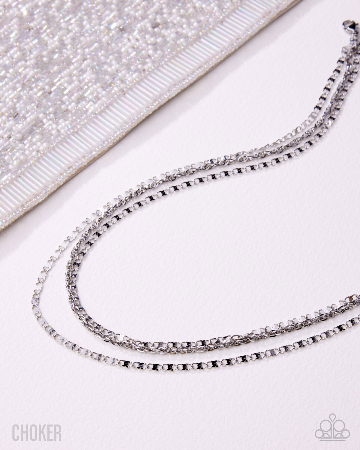 Layered Legend Silver Choker Necklace - Paparazzi Accessories