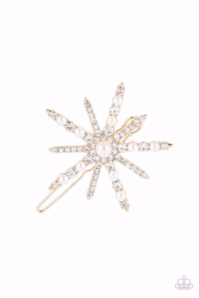 Leading Luminary Gold Hair Clip - Paparazzi Accessories