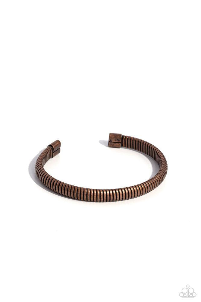 Let It RIB Men's Copper Cuff Bracelet - Paparazzi Accessories