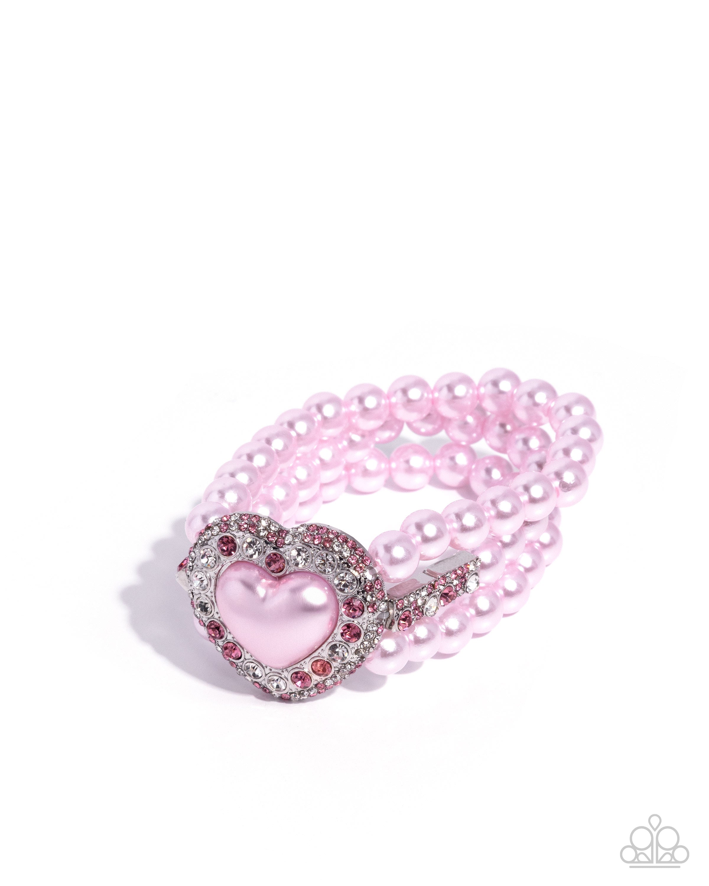 Paparazzi Lifelong Love Letter Pink Heart Bracelet | CarasShop