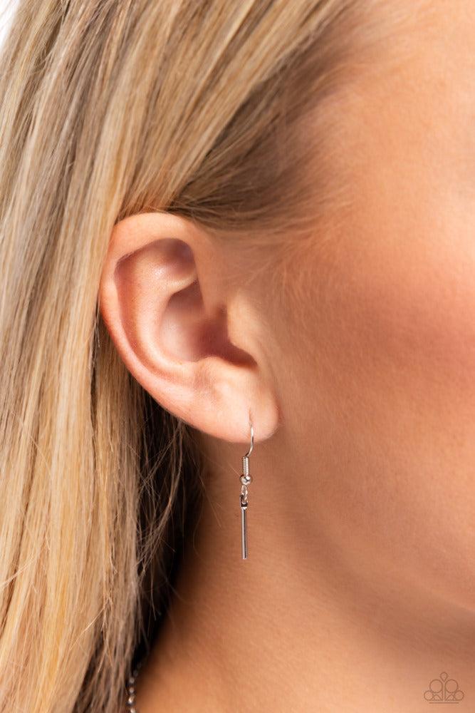 Linear Leap Silver Necklace - Paparazzi Accessories