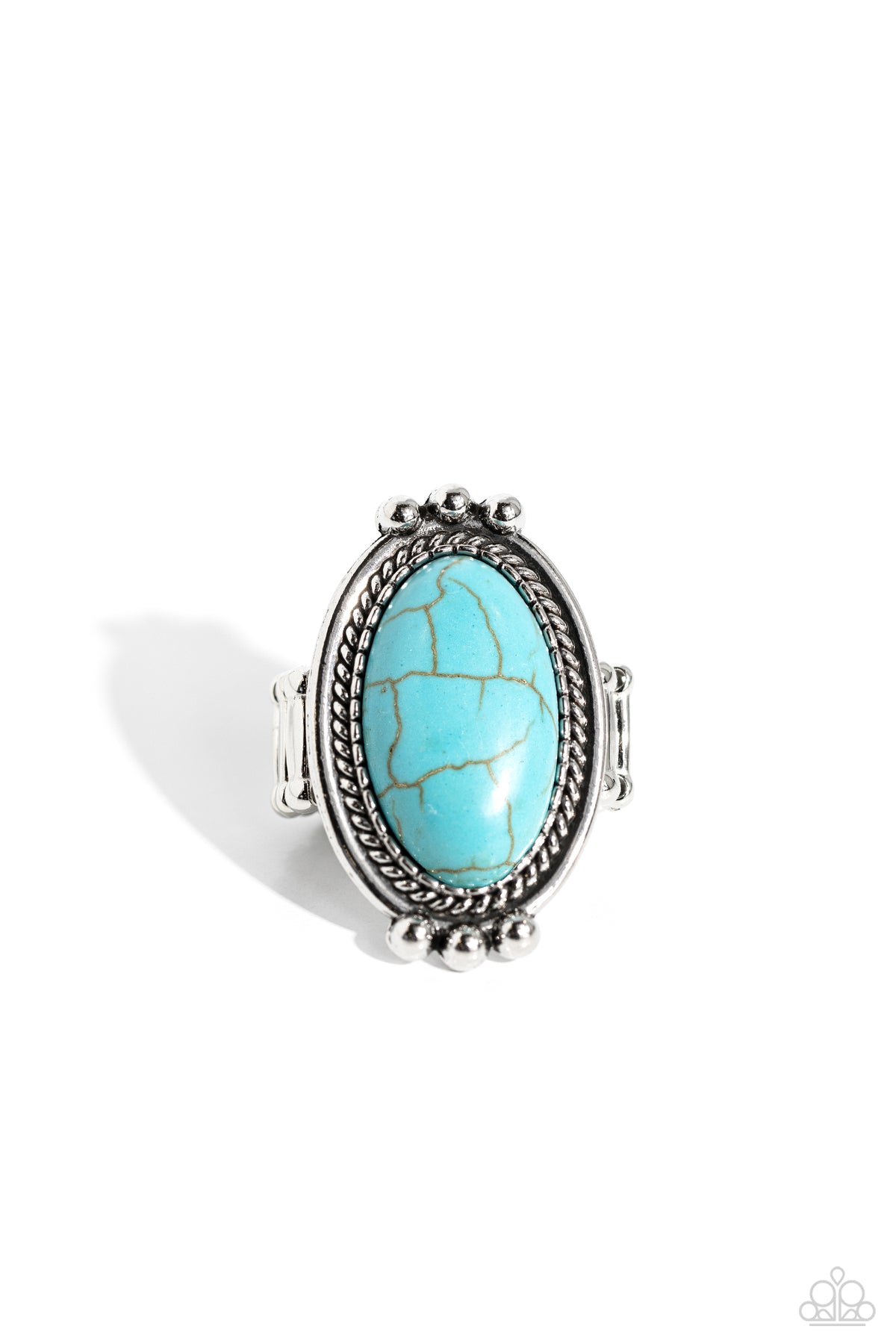 Lost in Sagebrush Blue Ring - Paparazzi Accessories