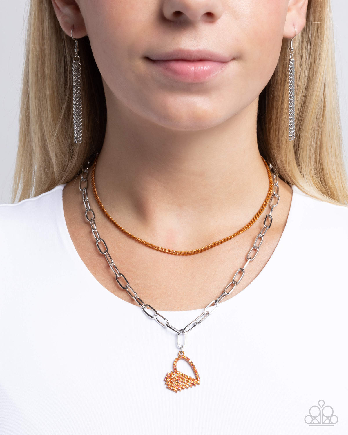 Love Comes and Goes... Orange Necklace - Paparazzi Accessories