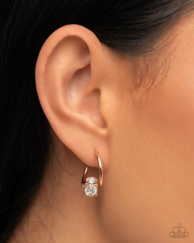 Luminescent Lighthouse Gold Earrings - Paparazzi Accessories